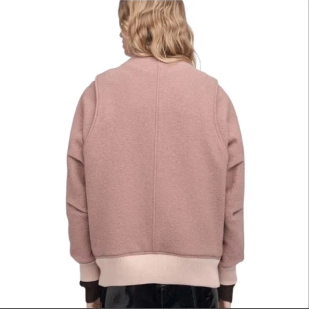 rag & bone Elle Zip Front Wool Bomber Jacket. Sz L - Picture 8 of 10